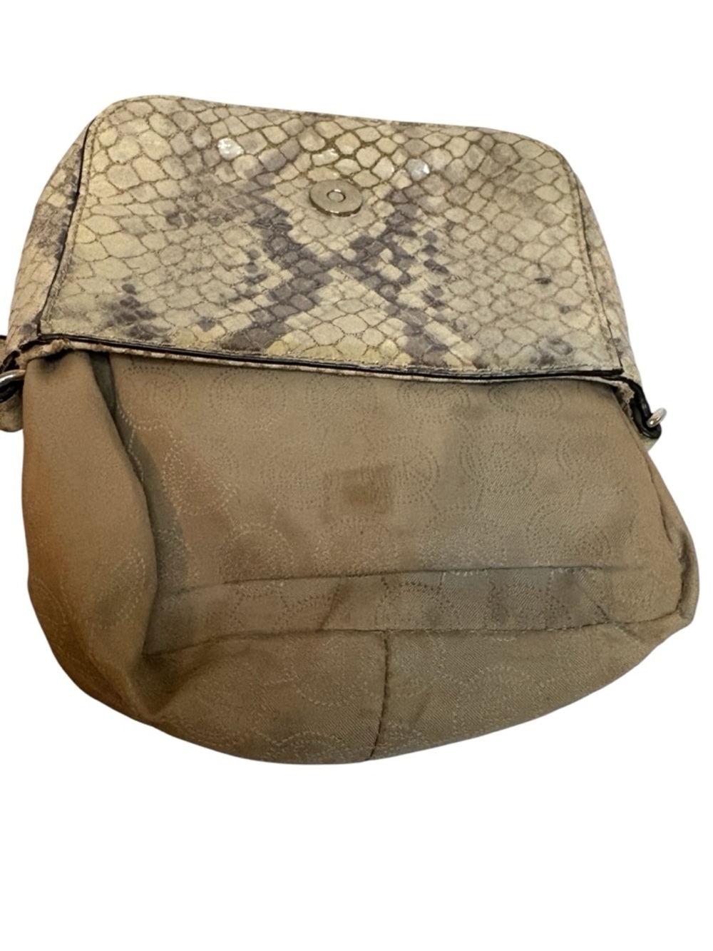 Michael Kors Y2K Vintage Metallic Gold Snake-Effect Crossbody Bag - Picture 10 of 10